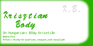 krisztian body business card
